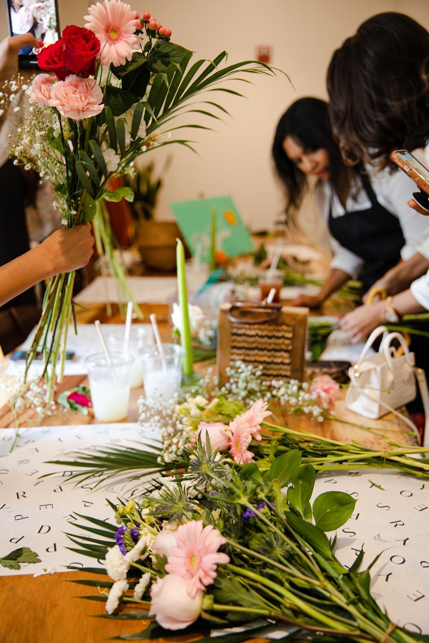 Sip and Design Hand tied bouquet Workshop